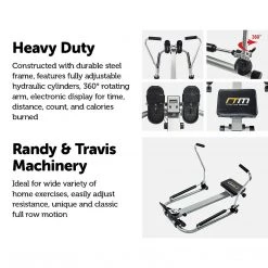Randy & Travis Machinery Rowing Machine Rower Exercise Fitness Gym Sports & Fitness