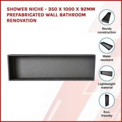 Della Francesca Shower Niche - 350 X 1000 X 92mm Prefabricated Wall Bathroom Renovation