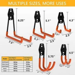Randy & Travis Machinery 12-Pack Wall Mount Garage Hooks Tool Storage Workshop Organiser Heavy Duty Steel