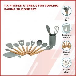 Randy & Travis Machinery 11x Kitchen Utensils For Cooking Baking Silicone Set Home & Lifestyle