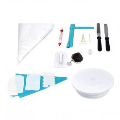 Randy & Travis Machinery Home & Lifestyle 164Pcs Cake Decorating Kit Turntable Rotating Baking Flower Icing Piping Nozzles