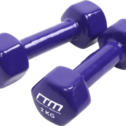 Randy & Travis Machinery 2kg Dumbbells Pair PVC Hand Weights PVC Coated
