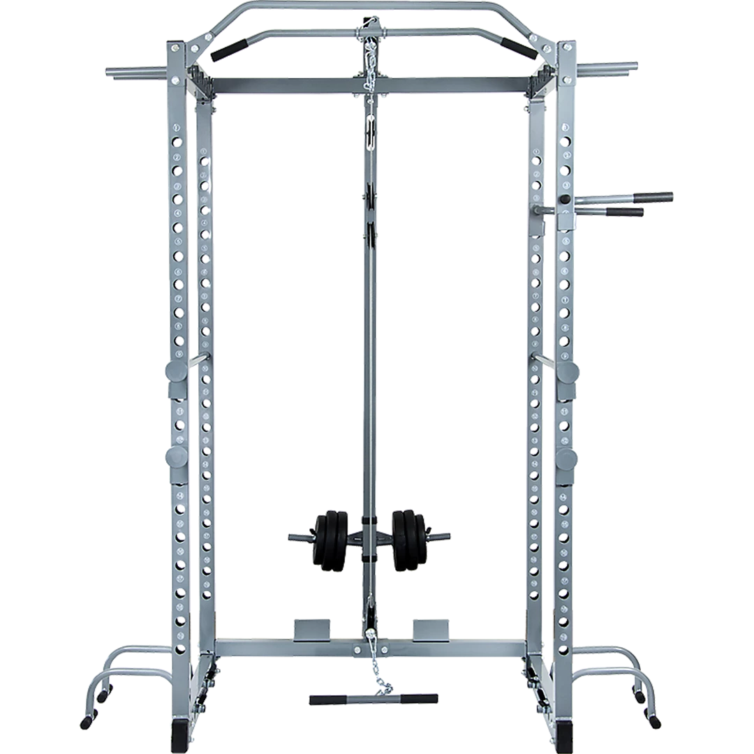 Randy & Travis Machinery Power Rack Squat Cage Stands W Lat Pulldown Home Gym