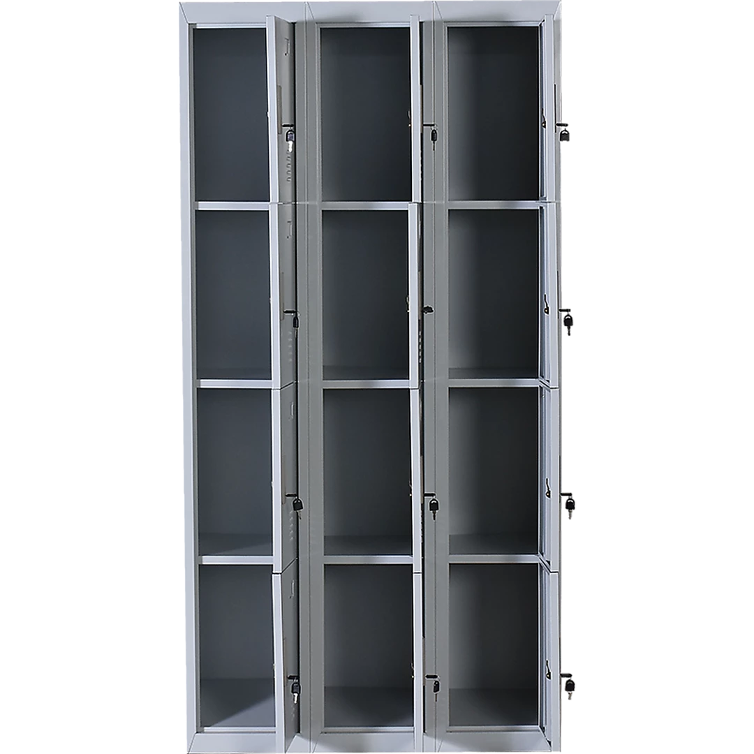 Salvatore Angelotti Furniture Grey 12-Door Locker For Office Gym Shed School Home Storage - Standard Lock With 2 Keys