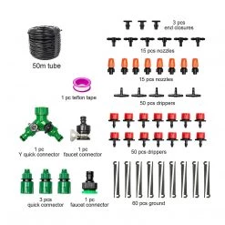 Randy & Travis Machinery 50M Hose Garden Irrigation System Plant Watering DIY Micro Drip Kits