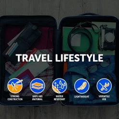 Delegate Suitcases Luggage Set 20" 24" 28"Carry On Trolley TSA Travel Bag