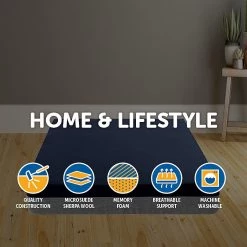 Palermo Home & Lifestyle Memory Foam Dog Bed 15cm Thick Large Orthopedic Dog Pet Beds Waterproof Big