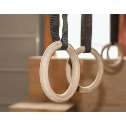 Randy & Travis Machinery 32mm Wooden Gymnastic Rings Olympic Gym Rings Strength Training Sports & Fitness