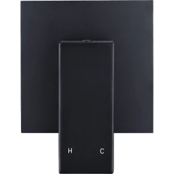 Della Francesca DIY & Renovation Polished Black Bathroom Shower Wall Mixer W/ WaterMark