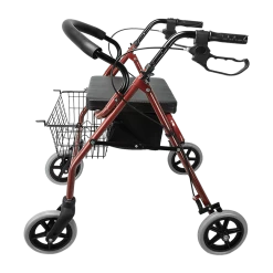 Randy & Travis Machinery Home & Lifestyle Rollator Walker Walking Frame With Wheels Zimmer Mobility Aids Seat Red