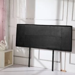 Palermo Double Black PU Leather Bed Headboard Bedhead Furniture