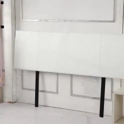 Palermo Furniture King White PU Leather Bed Headboard Bedhead
