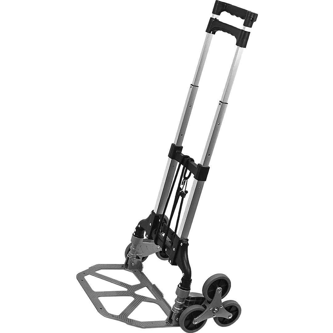 Randy & Travis Machinery Stair Climbing Trolley 6 Wheels Aluminium Folding Hand Cart Climb Steps DIY & Renovation