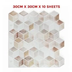 Randy & Travis Machinery DIY & Renovation Tiles 3D Peel And Stick Wall Tile Shell Mosaic ({{Size}} X 10 Sheets)