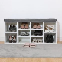 Palermo Shoe Cabinet Bench Shoes Storage Rack Organiser Wooden Shelf Cupboard Box