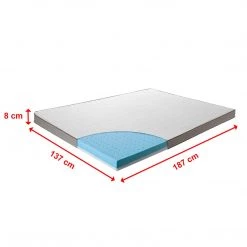 Furniture Palermo Double Memory Foam Mattress Topper Cooling Gel Infused CertiPUR Approved