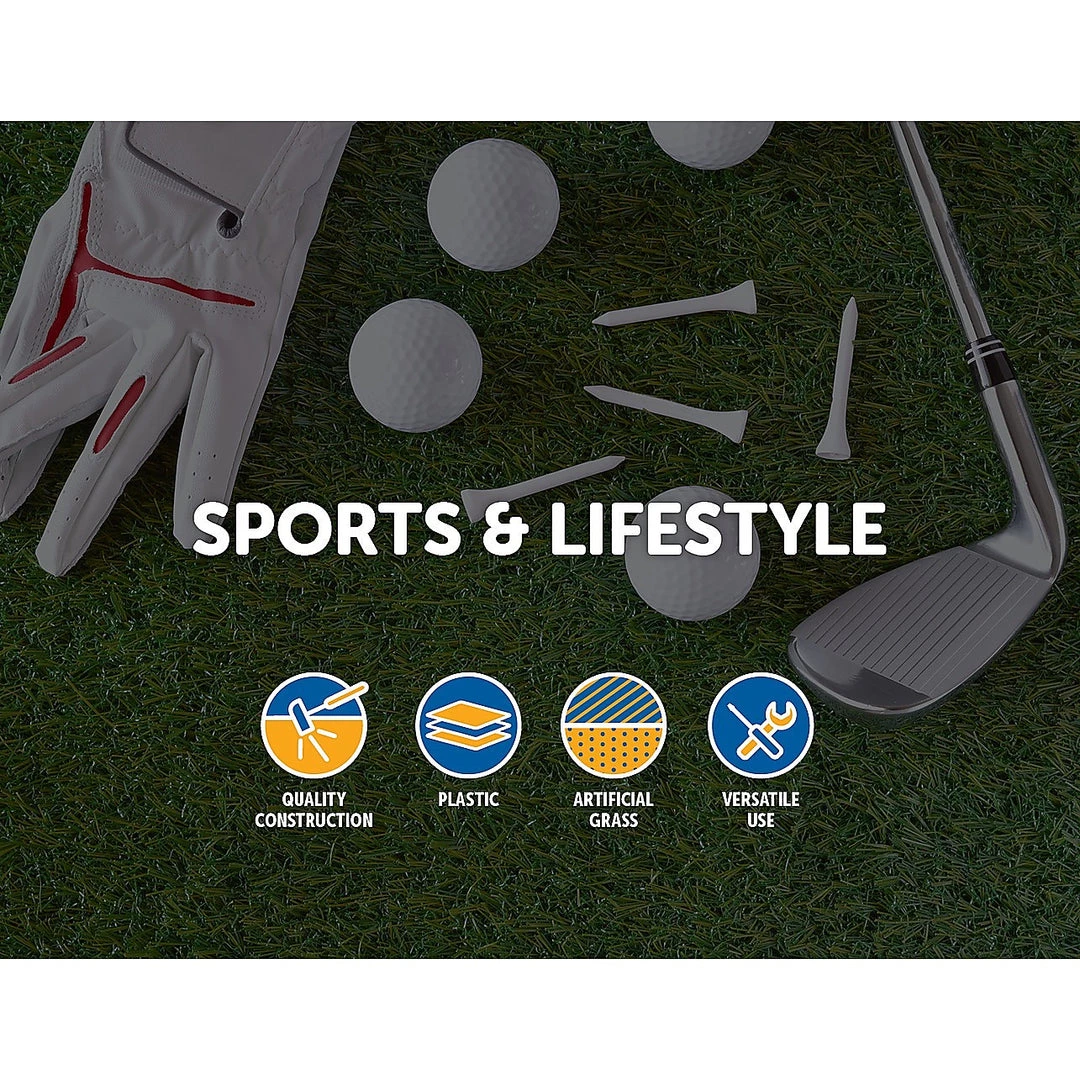 Randy & Travis Machinery Home & Lifestyle Indoor Practice Putting Green 2.5m Mat Inclined Ball Return Fake Grass 2 Holes