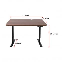 Furniture Palermo Standing Desk Sit Stand Height Adjustable Motorised 120cm Table Dual Motor