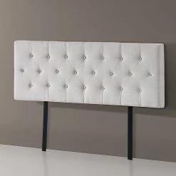 Palermo Double Linen Fabric Deluxe Headboard Bedhead In Beige Furniture