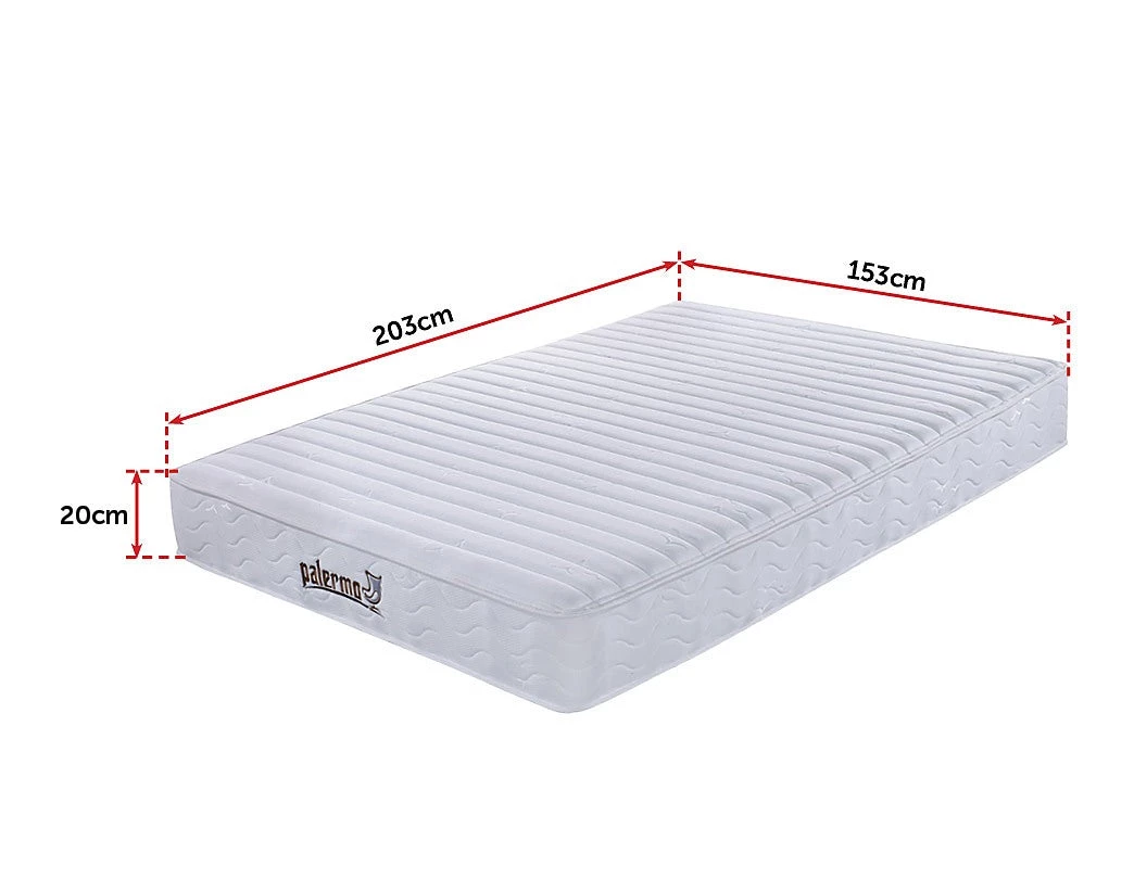 Palermo Contour Encased Coil Queen Mattress - CertiPUR-US Certified Foam