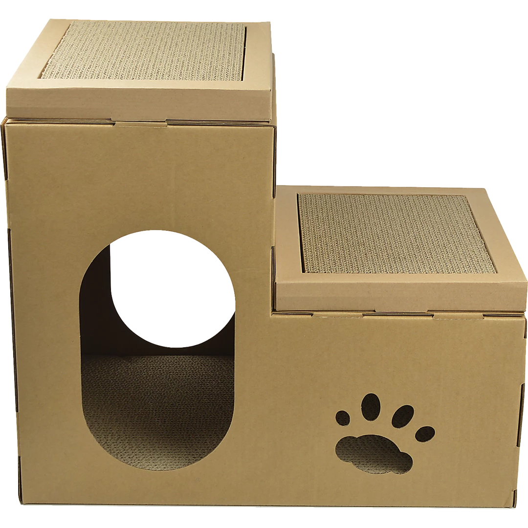 Randy & Travis Machinery Cat Cardboard House Tree Tower Condo Scratcher Pet Post Pad Mat Furniture Home & Lifestyle