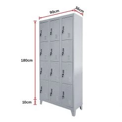 Salvatore Angelotti Furniture Twelve-Door Office Gym Shed Storage Locker