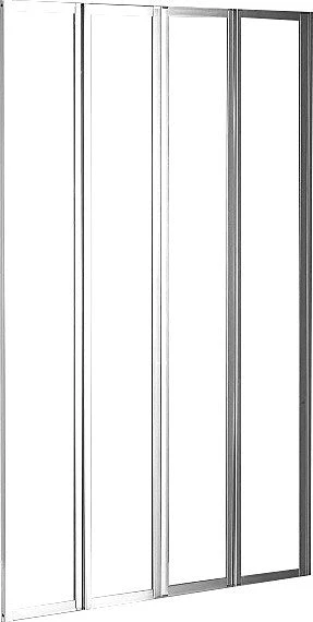 Della Francesca 4 Fold Chrome Folding Bath Shower Screen Door Panel 1000 X 1400mm DIY & Renovation