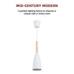 FactoryFast.com.au Home & Lifestyle White Pendant Lighting Kitchen Lamp Modern Pendant Light Bar Wood Ceiling Lights