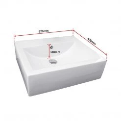 Della Francesca DIY & Renovation Bathroom Ceramic Above Counter-top Basin For Vanity