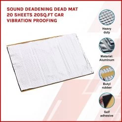 Randy & Travis Machinery Sound Deadening Dead Mat 20 Sheets 20sq.ft Car Vibration Proofing