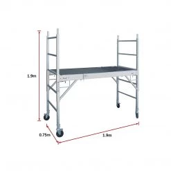 Randy & Travis Machinery Professional Aluminium Safety Scaffolding Scaffold With Hatch DIY & Renovation