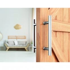 Randy & Travis Machinery DIY & Renovation Round 300mm Push Pull Stainless Steel Door Handle Entrance Entry Shower Glass