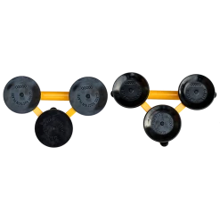 Randy & Travis Machinery 2x 150kg Load Aluminum Triple Suction Cup Pad Glazer Glass Sucker Remover Lifter