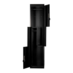 Salvatore Angelotti Black Two-Door L-shaped Office Gym Shed Storage Locker - 4-Digit Combination Lock