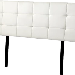 Palermo King PU Leather Bed Deluxe Headboard Bedhead - White