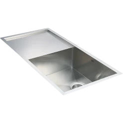 Brienz 960x450mm Stainless Steel Single Bowl Sink With Round Waste DIY & Renovation