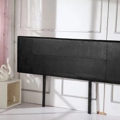 Palermo Furniture King Black PU Leather Bed Headboard Bedhead