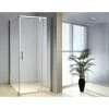 Della Francesca 1200 X 1000 X 1900mm Framed Safety Glass Pivot Door Shower Screen In CHROME