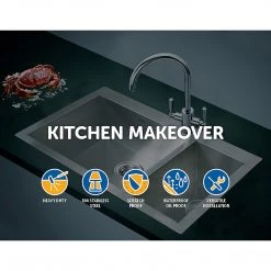 Brienz 1.2mm Handmade Double Stainless Steel Sink With Waste - 745x470mm