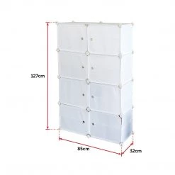 Randy & Travis Machinery White Cube DIY Shoe Cabinet Rack Storage Portable Stackable Organiser Stand