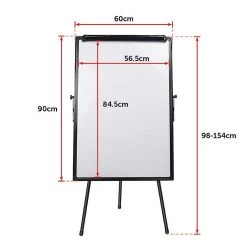 Randy & Travis Machinery 60 X 90cm Magnetic Writing Whiteboard Dry Erase W/ Height Adjustable Tripod Stand Furniture