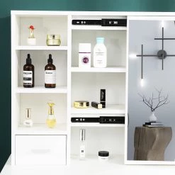 Palermo Dressing Table Stool Mirror Jewellery Cabinet Makeup Storage Drawer White Furniture