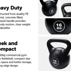 Randy & Travis Machinery Sports & Fitness Kettle Bell 16KG Training Weight Fitness Gym Kettlebell