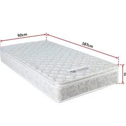 Furniture Palermo Single Luxury Latex Pillow Top Topper Spring Mattress
