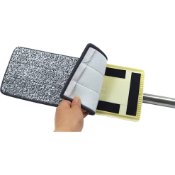 Randy & Travis Machinery Home & Lifestyle 4x Microfiber Pads Flat Mop Bucket Kit 360 Rotating Self Wash Cleaning