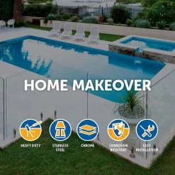 Della Francesca Chrome Bracket For Glass Balustrade Panels - Set Of 2 DIY & Renovation