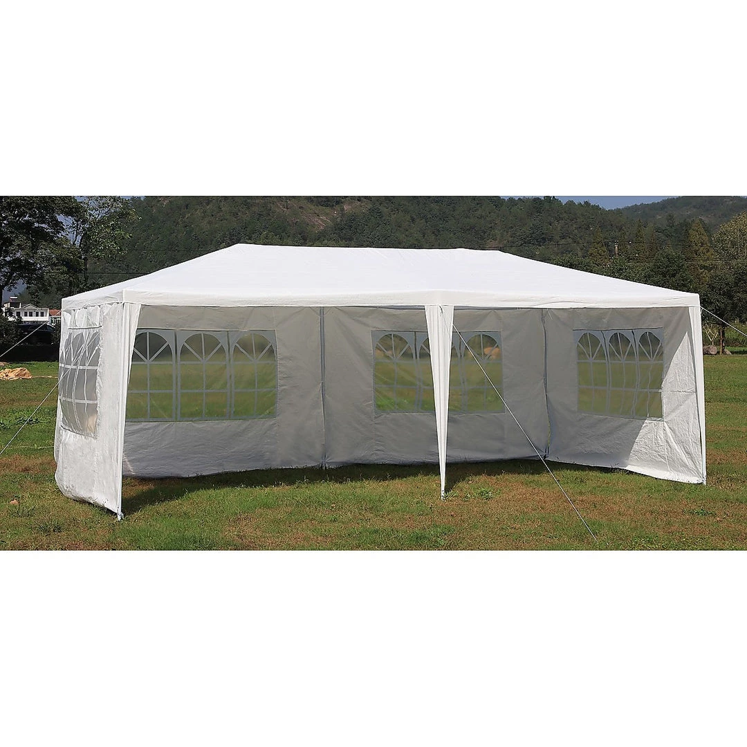 Bariloche 3x6m Gazebo Outdoor Marquee Tent Canopy White Outdoor & Leisure