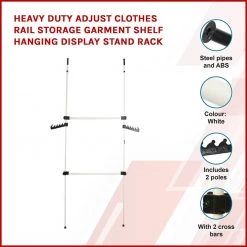 Palermo Heavy Duty Adjust Clothes Rail Storage Garment Shelf Hanging Display Stand Rack Home & Lifestyle