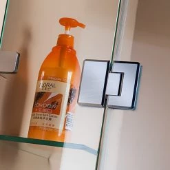 90 X 145cm Frameless Glass Bath Screen By Della Francesca Nickel Finish