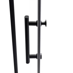 Della Francesca DIY & Renovation 1000 X 1000 X 1900mm Framed Safety Glass Pivot Door Shower Screen In Black